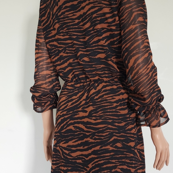 H&M DRESS ZEBRA PRINT BROWN BLACK - Picture 10 of 10